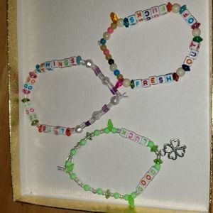 TRIO of Handmade Humorous Bracelets